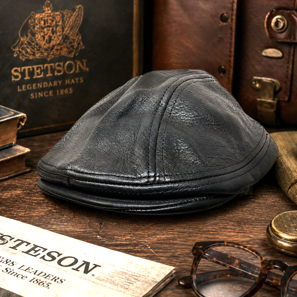 Leather Newsboy Caps for Men for sale | eBay