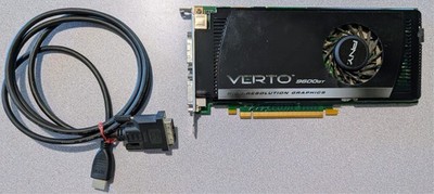 PNY Verto NVIDIA GeForce 9600 GT 512MB GDDR3 Graphics Card + DVI to HDMI Cable