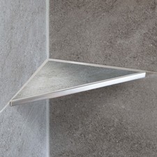 205x205mm Duschablage Edelstahl f&uuml;r Ecken befliesbar nachtr&auml;glich einsetzbar