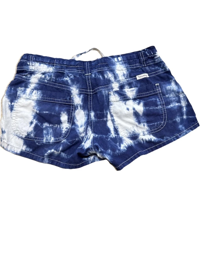 Pantalones cortos para mujer Y2K tiro bajo Union Bay talla 3 juniors azul blanco vintage Foto 4 de 4