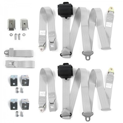 Chevy Impala 1965 - 1970 Standard 3pt G/G Bench Seat Kit w/Brackets 3 Belts  