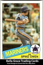 1985 Topps Spike Owen #84 Seattle Mariners MLB Baseball