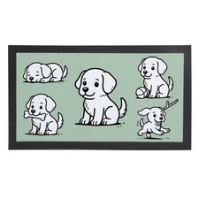 Alfombra de tazón para mascotas de dibujos animados para perros - Estera antideslizante para alimentación para perros accesorios para mascotas regalo
