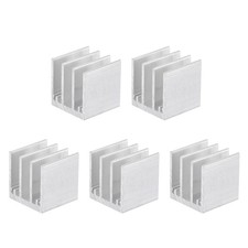 19x19x20mm Aluminum Heatsink Electronics Cooler for MOS IC Chip Silver 5 Pcs
