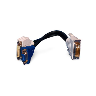 DVI-I Splitter DVI-D to VGA Adapter 0X2026 TwinView DELL X2026 - Black