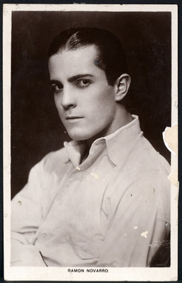 Ramon Novarro Silent Movie Star Cinema Real Photograph Postcard original VTG