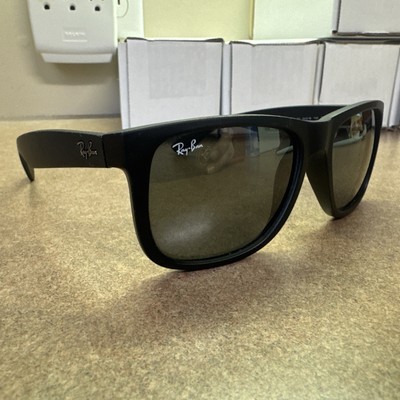 RAY-BAN 4165 JUSTIN 622/6G BLACK RUBBER AUTHENTIC FRAMES SUNGLASSES 50-16 #J35