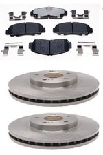 Front Brake Kit Ceramic Pads Rotors Hardware ...