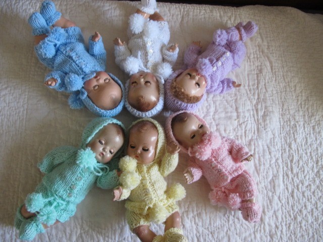 NO DOLL DARLING KNIT SET CHOOSE 1 MADE 4  PATSY BABTETTE DOL