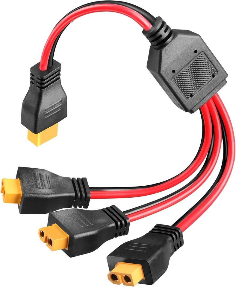 Compact 1FT XT60 Y Splitter 12AWG Power Distribution for UAV & Solar Systems - Image 3 of 4