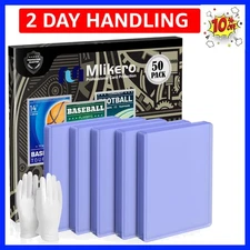50 Count Card Sleeves Hard Plastic, 3"x4" Baseball Card Protectors Hard Plast...