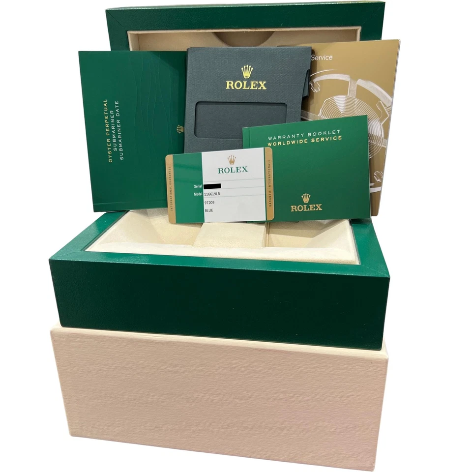 PAPERS Rolex Submariner 40mm 18K White Gold SMURF Blue Ceramic Watch 116619 BOX - Image 2 of 4