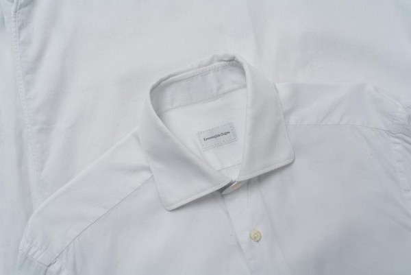 Men Ermenegildo Zegna Shirt White Cotton M #311X