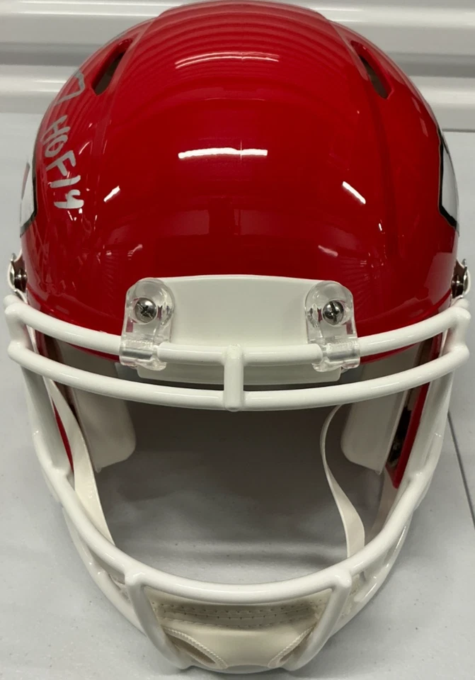 托尼·冈扎莱斯签名名人堂镶嵌正品酋长全尺寸头盔带证书 — 第 2/4 张图片