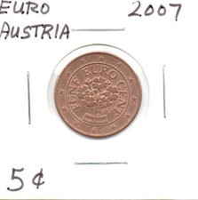 Euro Coin 5 Cents 2007 Austria