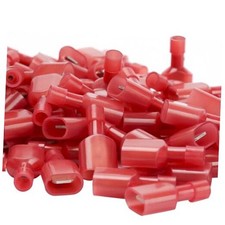 UL Listed Red Male Spade Connector 22-16 AWG, 100pcs Nylon Male 22-16 AWG