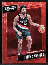 Caleb Swanigan 2017-18 Prestige Red Micro Etched RC #25 Portland Trail Blazers 