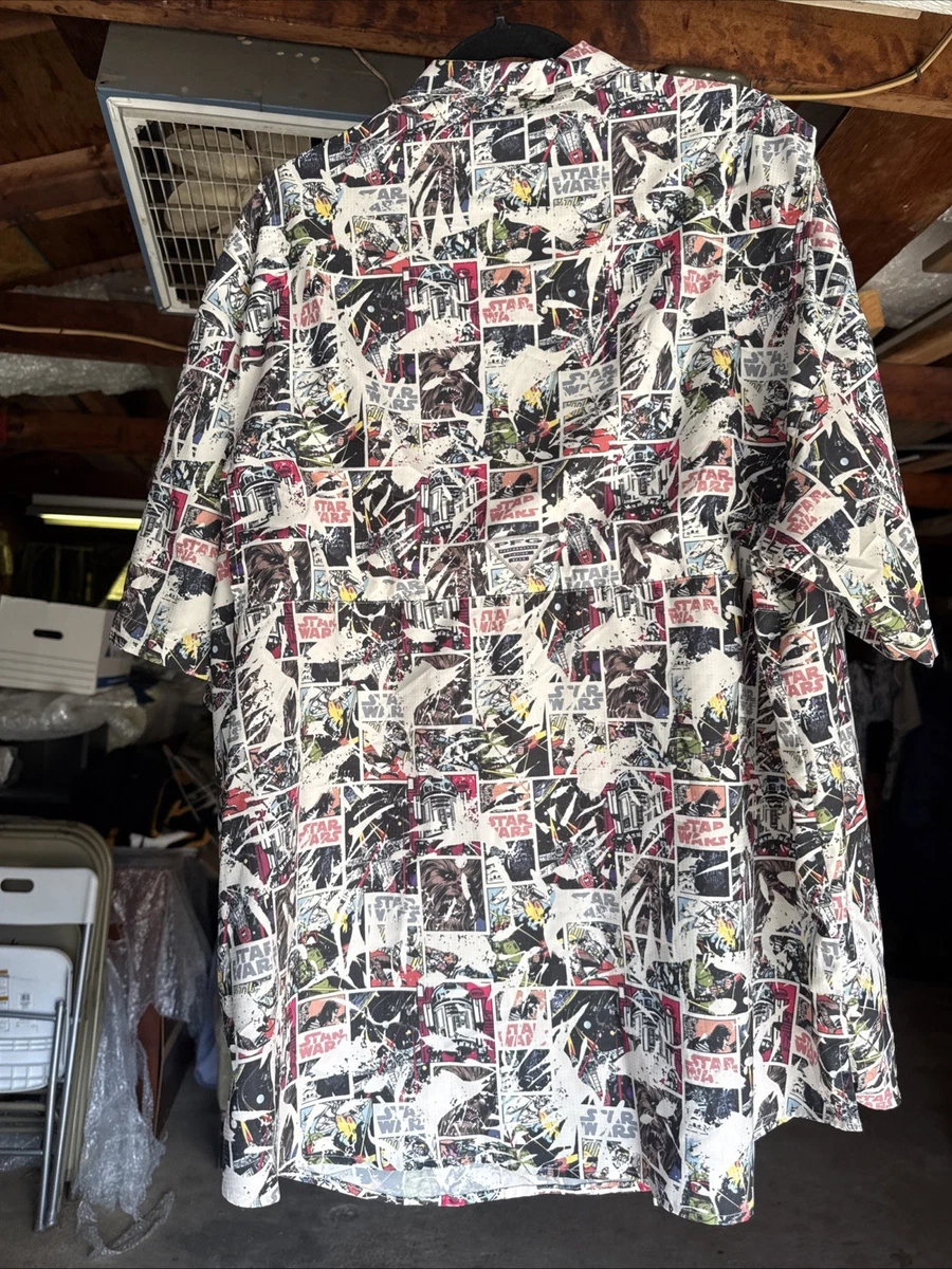 Camisa de manga corta para hombre 2XL Columbia PFG Star Wars Super Tamiami Chewbacca R2D2