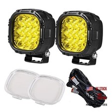 4 Inch Pair 160W 18800LM Round LED Offroad Lights Yellow Fog Lights Amber