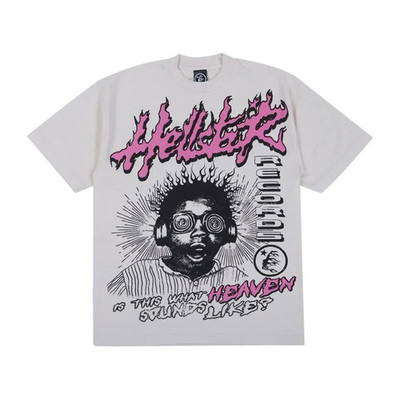 Hellstar Sounds Like Heaven Tee Cream Size L 100% Authentic Brand New With Tags