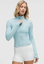 Lululemon Define Cropped Jacket Ribbed Nulu Foam Cloud US 6