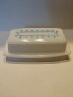 Vintage Pyrex Blue Snowflake Garland Butter Dish