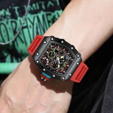 Fully automatic mechanical watch hollow men's watch waterproof luminous calendar