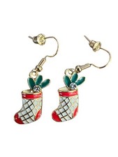 Alloy Christmas Themed Dangle Earrings - New - Stockings