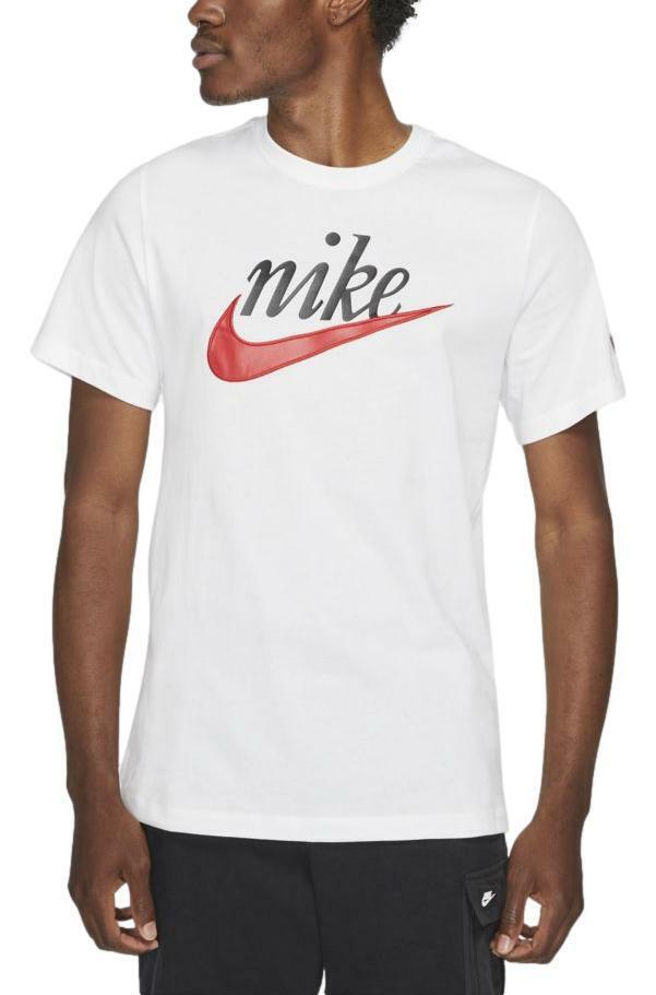 Men's Nike Sportswear Graphic Heritage Logo T-Shirt (White/Red 