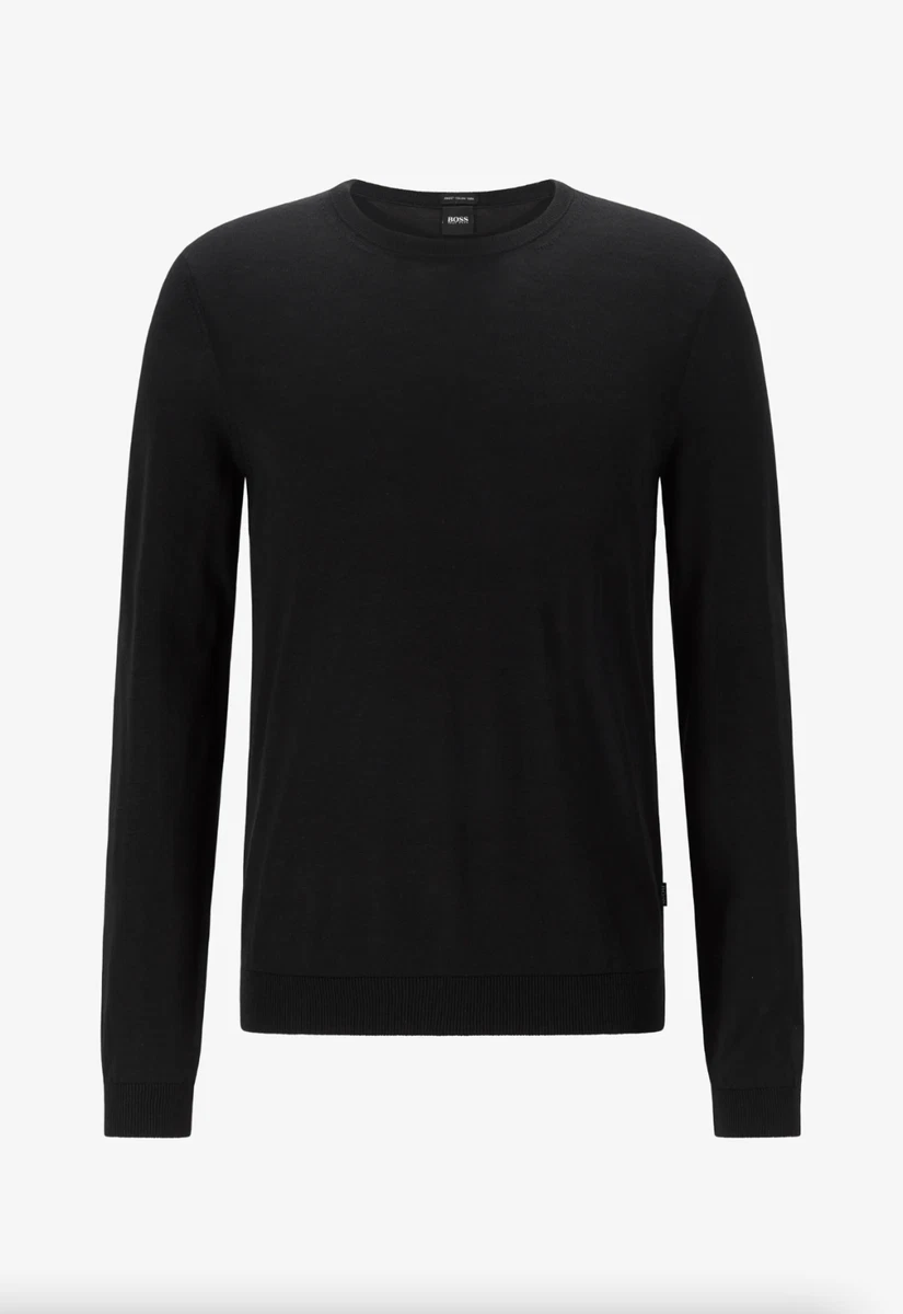 Mens black top boss jumper