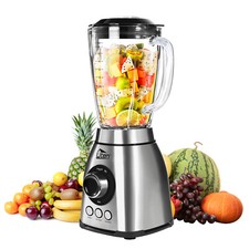 UTEN SL-A01P 1800W Stainless Steel Blender, 1.8L Glass, Multi-Speed,  Ice Crush