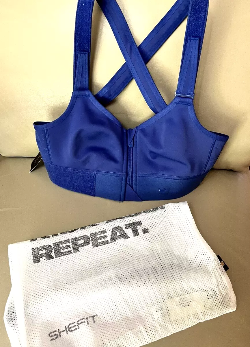 SheFit Flex Sports Bra Blue Royal Blue and Purple with Laundry