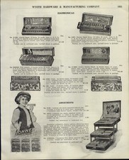 1914 PAPER AD Hohner Harmonica Store Display Stand Sign Revolving Marine Band