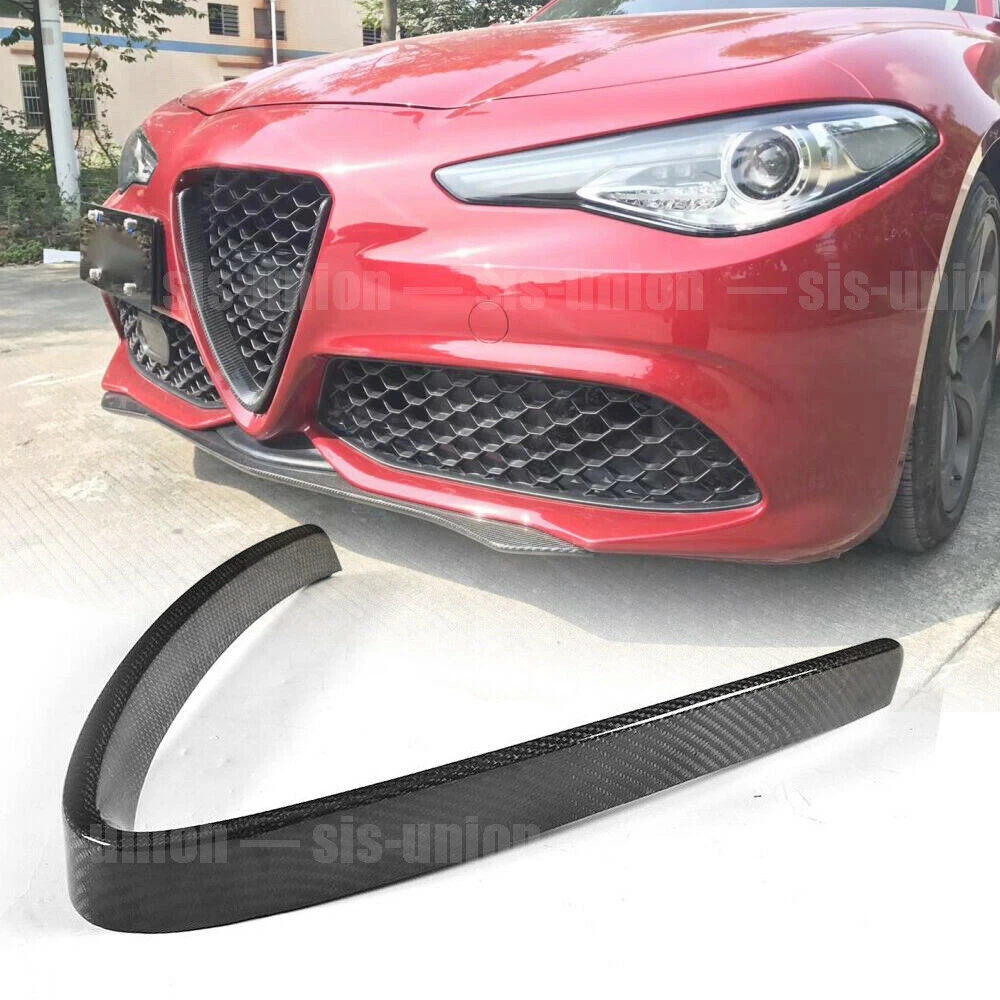 100 Dry Carbon Fiber for Giulia quadrifoglio 17 22 Front V Shape