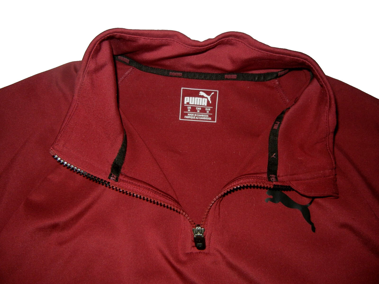 PUMA Maroon Red Stretch Poly PULLOVER SWEATSHIRT … - image 4