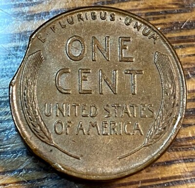 希少！penny22inch 1945 Lincoln Cent Double Curved Clips Nice Borderline