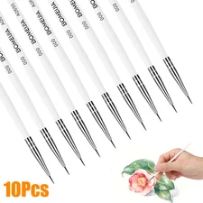 10PCs Micro liner Artist Paint Brush Set Acrylic Watercolor Art Painting Brushes