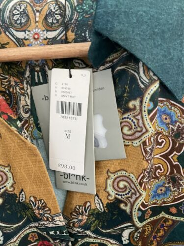 Anthropologie Maeve Dubai Liska Shirt Size S Blue teal print - Picture 7 of 7