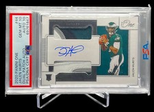 2020 Panini One Jalen Hurts Dual ROOKIE PATCH AUTO /149 #44 PSA 10