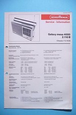 Servizio Manual per Nordmende Galaxy Mesa 4000/2.110 B, Originale