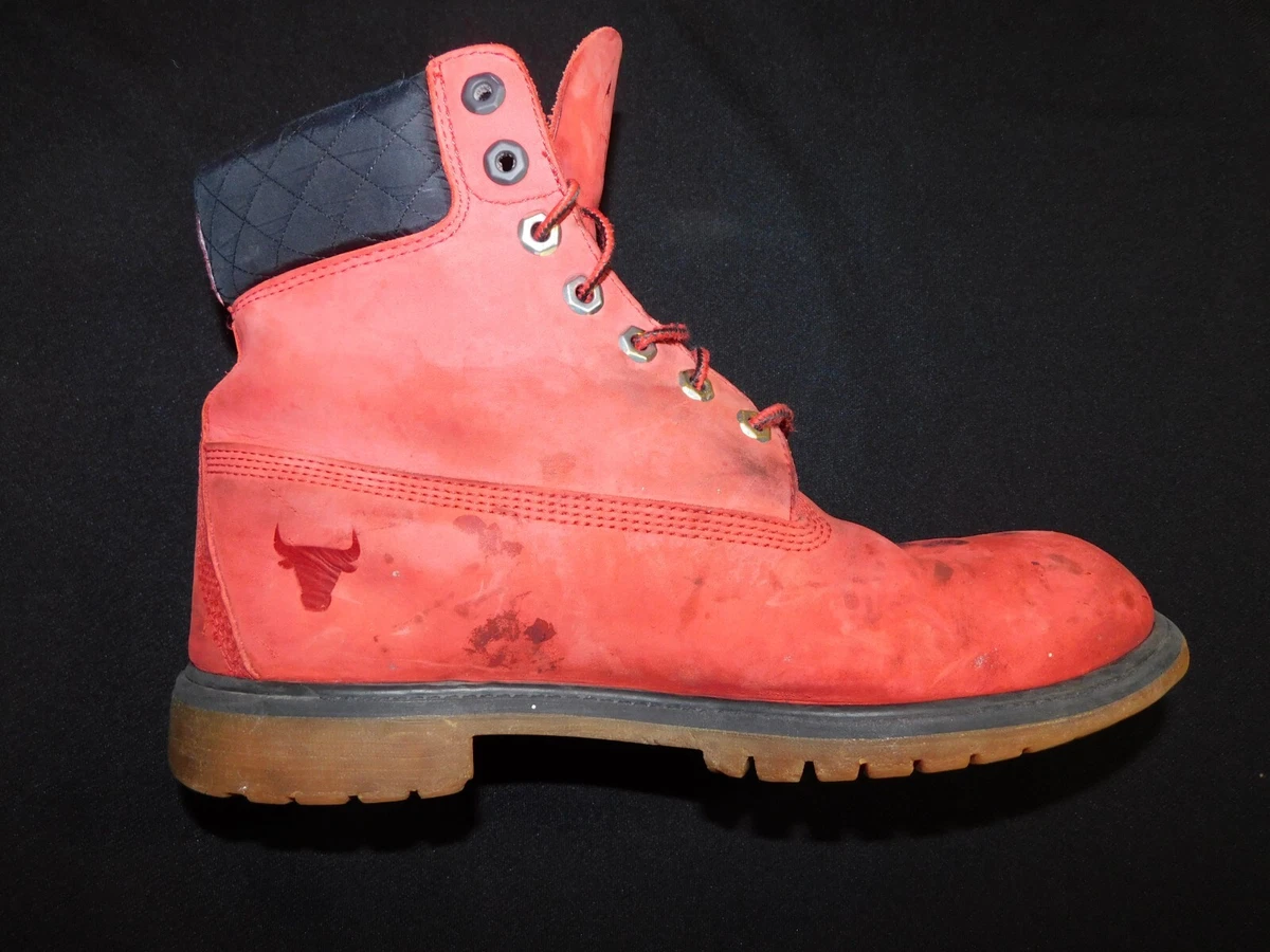 TIMBERLAND BOOTS NBA CHICAGO BULLS RED MEN'S 10