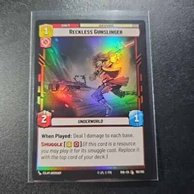Reckless Gunslinger #160 Foil Star Wars Unlimited Shadows Of The Galaxy SHD