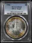 1986 $1 American Silver Eagle PCGS MS 69 | Toned Uncirculated UNC BU