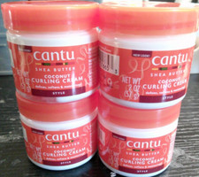 NEW LOT of 4 CANTU Shea Butter Coconut hair Curling Cream 2 oz each