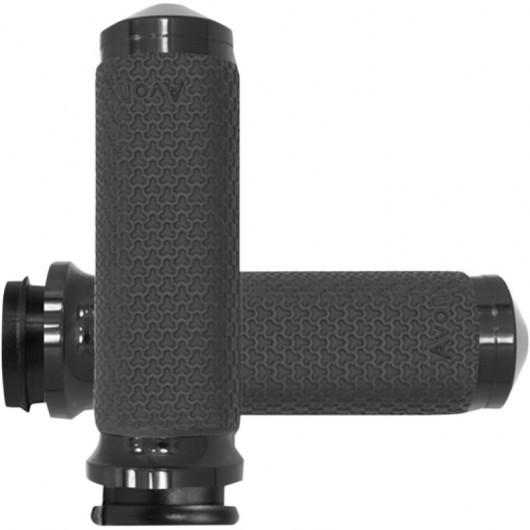 Poignées à mémoire de forme Avon Grips Round Medium en alliage noir
