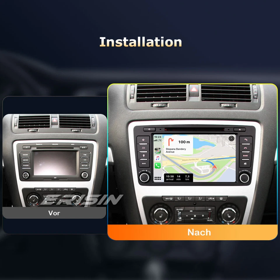 8" Android 13 GPS Carplay Autoradio Für Skoda Octavia Rapid Roomster Superb Yeti - Bild 3 von 4