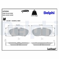 Delphi Bremsbelagsatz, Scheibenbremse LP3294 FüR Hyundai