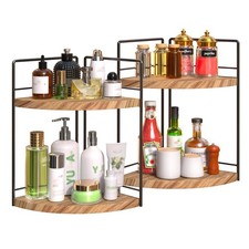 2 Pack Bathroom Counter Organizer, 2 Tier Corner Bathroom Counter Organizer W...