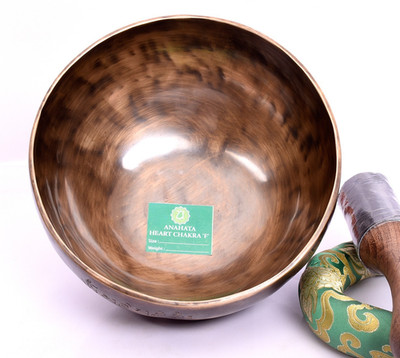 8 Inch F note Tune Heart Chakra Healing Full Moon Bowl-Relaxing Music Vibrations