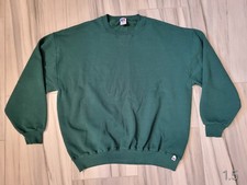 VTG XXL Russell Athletic Crewneck Green Sweatshirt USA Made